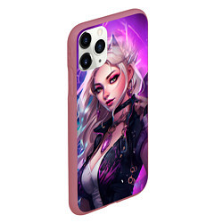 Чехол iPhone 11 Pro матовый League of Legends Kaisa Kda style, цвет: 3D-малиновый — фото 2