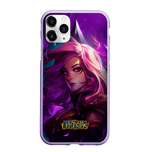 Чехол iPhone 11 Pro матовый League of Legends Kaisa Kda style / 3D-Светло-сиреневый – фото 1