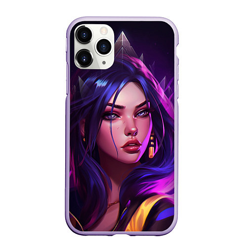 Чехол iPhone 11 Pro матовый League of Legends Kaisa Kda style / 3D-Светло-сиреневый – фото 1