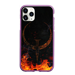 Чехол iPhone 11 Pro матовый Quake one, цвет: 3D-фиолетовый