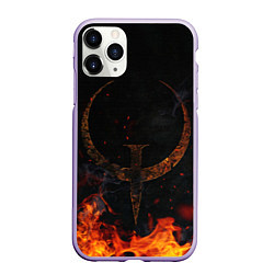 Чехол iPhone 11 Pro матовый Quake one, цвет: 3D-светло-сиреневый