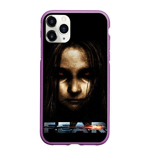 Чехол iPhone 11 Pro матовый FEAR - Alma / 3D-Фиолетовый – фото 1
