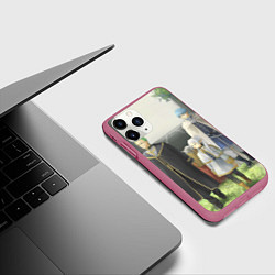 Чехол iPhone 11 Pro матовый Айзен Хайтер Химмель, цвет: 3D-малиновый — фото 2