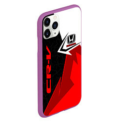 Чехол iPhone 11 Pro матовый Honda CR-V - sport uniform, цвет: 3D-фиолетовый — фото 2