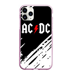 Чехол iPhone 11 Pro матовый Ac dc rock, цвет: 3D-розовый