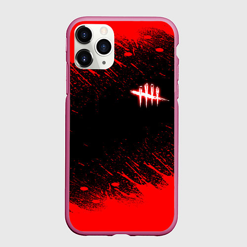 Чехол iPhone 11 Pro матовый Dead by daylight огненный / 3D-Малиновый – фото 1