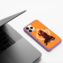 Чехол iPhone 11 Pro матовый Helldivers 2: Hell Marine, цвет: 3D-фиолетовый — фото 2
