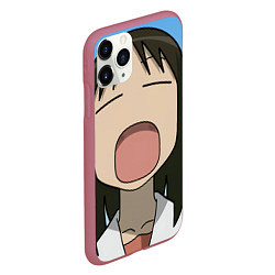 Чехол iPhone 11 Pro матовый Azumanga Daioh Аюму Касуга зевает, цвет: 3D-малиновый — фото 2