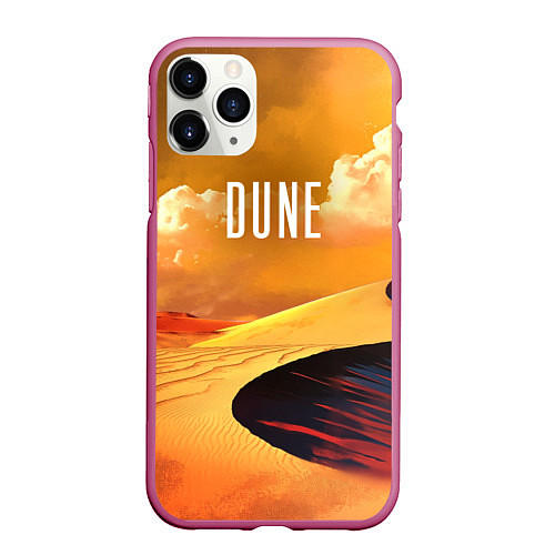 Чехол iPhone 11 Pro матовый Dune - sands / 3D-Малиновый – фото 1