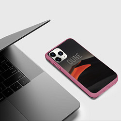Чехол iPhone 11 Pro матовый Дюна - песок, цвет: 3D-малиновый — фото 2