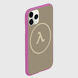 Чехол iPhone 11 Pro матовый Half-Life: Decay бежевый, цвет: 3D-фиолетовый — фото 2
