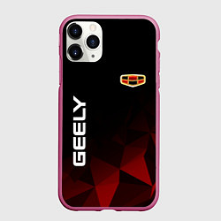 Чехол iPhone 11 Pro матовый Geely, цвет: 3D-малиновый
