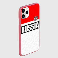 Чехол iPhone 11 Pro матовый Россия - униформа классическая с гербом, цвет: 3D-малиновый — фото 2