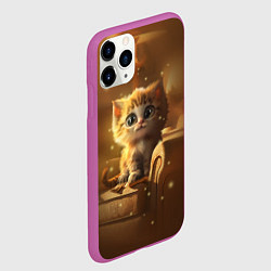 Чехол iPhone 11 Pro матовый Теплый котик, цвет: 3D-фиолетовый — фото 2