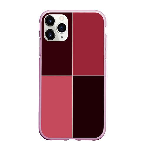 Чехол iPhone 11 Pro матовый Тёмный розовый 4 цвета / 3D-Розовый – фото 1