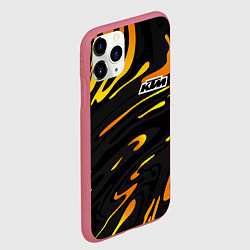 Чехол iPhone 11 Pro матовый KTM - orange liquid, цвет: 3D-малиновый — фото 2