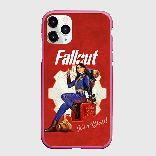 Чехол iPhone 11 Pro матовый Fallout - Lucy / 3D-Малиновый – фото 1