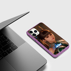 Чехол iPhone 11 Pro матовый Stellar Blade factory, цвет: 3D-фиолетовый — фото 2