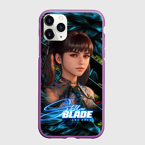 Чехол iPhone 11 Pro матовый Eve Stellar Blade / 3D-Фиолетовый – фото 1