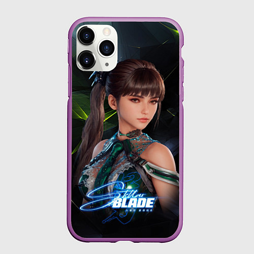 Чехол iPhone 11 Pro матовый Ева Stellar Blade / 3D-Фиолетовый – фото 1