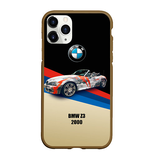 Чехол iPhone 11 Pro матовый Немецкий родстер BMW Z3 / 3D-Коричневый – фото 1