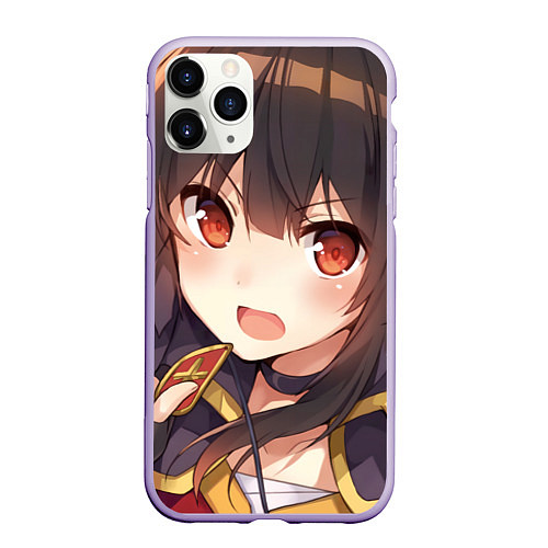 Чехол iPhone 11 Pro матовый Konosuba Мэгумин cute / 3D-Светло-сиреневый – фото 1