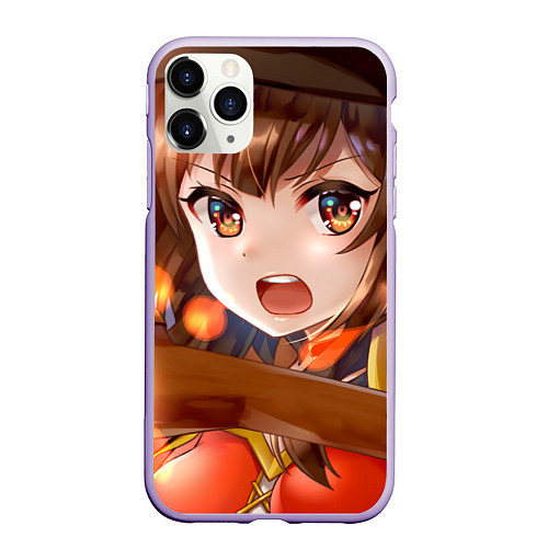 Чехол iPhone 11 Pro матовый Konosuba Мэгумин cute / 3D-Светло-сиреневый – фото 1