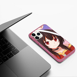 Чехол iPhone 11 Pro матовый Konosuba Мэгумин cute, цвет: 3D-малиновый — фото 2