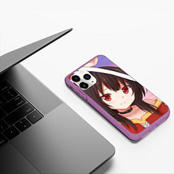 Чехол iPhone 11 Pro матовый Konosuba Мэгумин cute, цвет: 3D-фиолетовый — фото 2