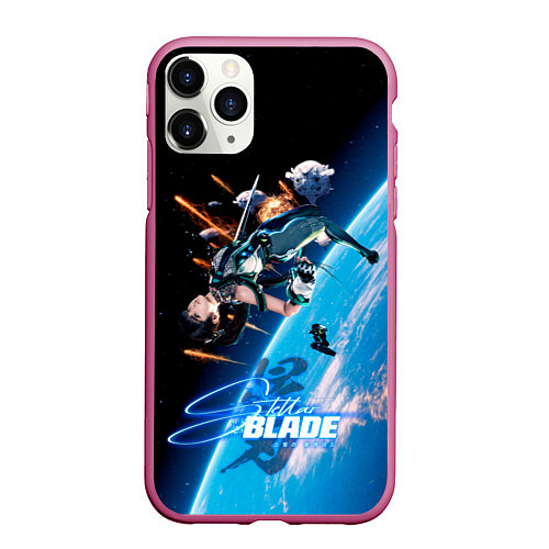 Чехол iPhone 11 Pro матовый Ева stellar blade / 3D-Малиновый – фото 1