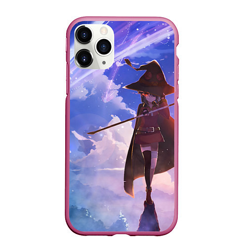 Чехол iPhone 11 Pro матовый Konosuba Мэгумин cute / 3D-Малиновый – фото 1