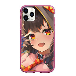 Чехол iPhone 11 Pro матовый Konosuba Мэгумин cute, цвет: 3D-малиновый