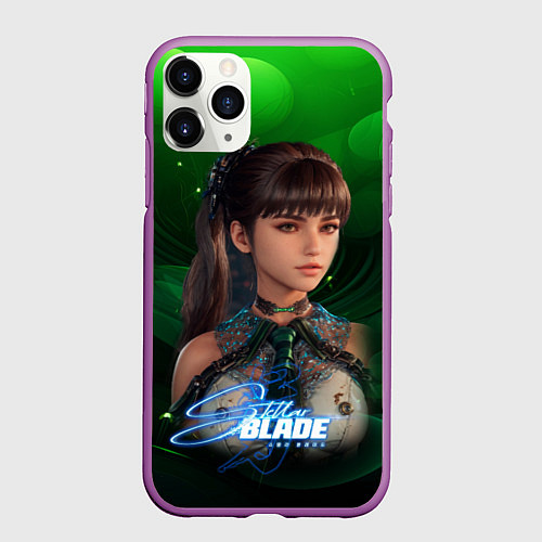 Чехол iPhone 11 Pro матовый Stellar Blade Eve / 3D-Фиолетовый – фото 1