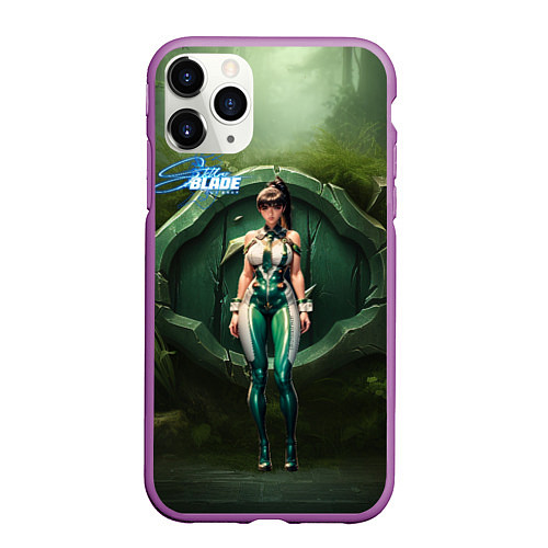 Чехол iPhone 11 Pro матовый Stellar Blade Eve girl / 3D-Фиолетовый – фото 1