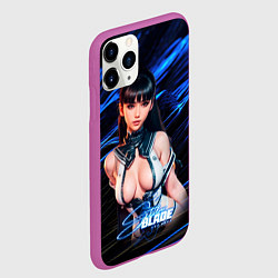 Чехол iPhone 11 Pro матовый Stellar Blade sexy Eve в открытом костюме, цвет: 3D-фиолетовый — фото 2