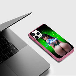 Чехол iPhone 11 Pro матовый Stellar Blade Eve вид сзади, цвет: 3D-малиновый — фото 2