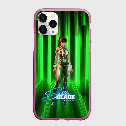 Чехол iPhone 11 Pro матовый Stellar Blade green Eve / 3D-Малиновый – фото 1