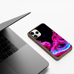 Чехол iPhone 11 Pro матовый Розовый густой туман - inferno pink, цвет: 3D-коричневый — фото 2