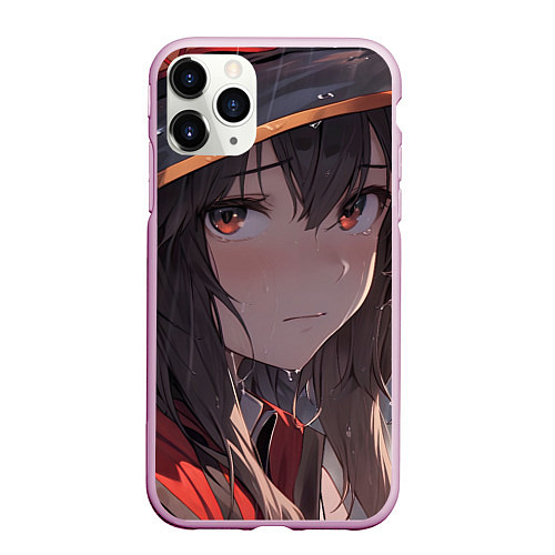 Чехол iPhone 11 Pro матовый Konosuba Мэгумин cute / 3D-Розовый – фото 1