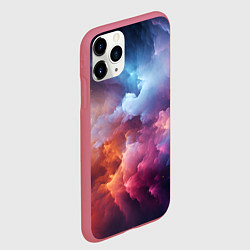 Чехол iPhone 11 Pro матовый Облачный космос, цвет: 3D-малиновый — фото 2