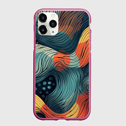 Чехол iPhone 11 Pro матовый Волны линиями