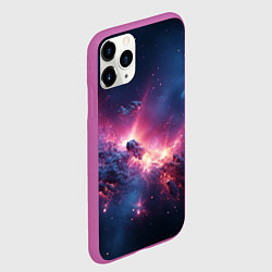 Чехол iPhone 11 Pro матовый Взрыв в космосе, цвет: 3D-фиолетовый — фото 2
