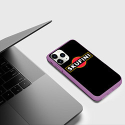 Чехол iPhone 11 Pro матовый Skufini, цвет: 3D-фиолетовый — фото 2