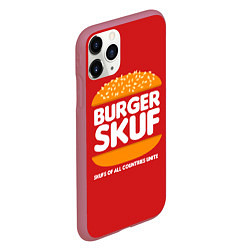 Чехол iPhone 11 Pro матовый Burger skuf, цвет: 3D-малиновый — фото 2