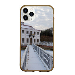 Чехол iPhone 11 Pro матовый Петергоф дворец Марли, цвет: 3D-коричневый