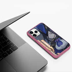 Чехол iPhone 11 Pro матовый Genshin Impact Клоринда, цвет: 3D-малиновый — фото 2