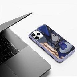 Чехол iPhone 11 Pro матовый Genshin Impact Клоринда, цвет: 3D-светло-сиреневый — фото 2