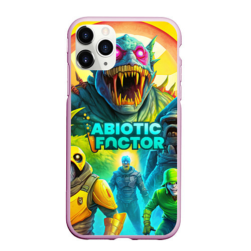 Чехол iPhone 11 Pro матовый Abiotic Factor яркие монстры / 3D-Розовый – фото 1