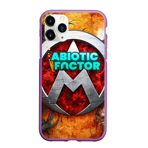 Чехол iPhone 11 Pro матовый Abiotic Factor монстры / 3D-Фиолетовый – фото 1