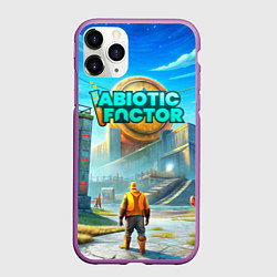 Чехол iPhone 11 Pro матовый Abiotic Factor атомный завод, цвет: 3D-фиолетовый